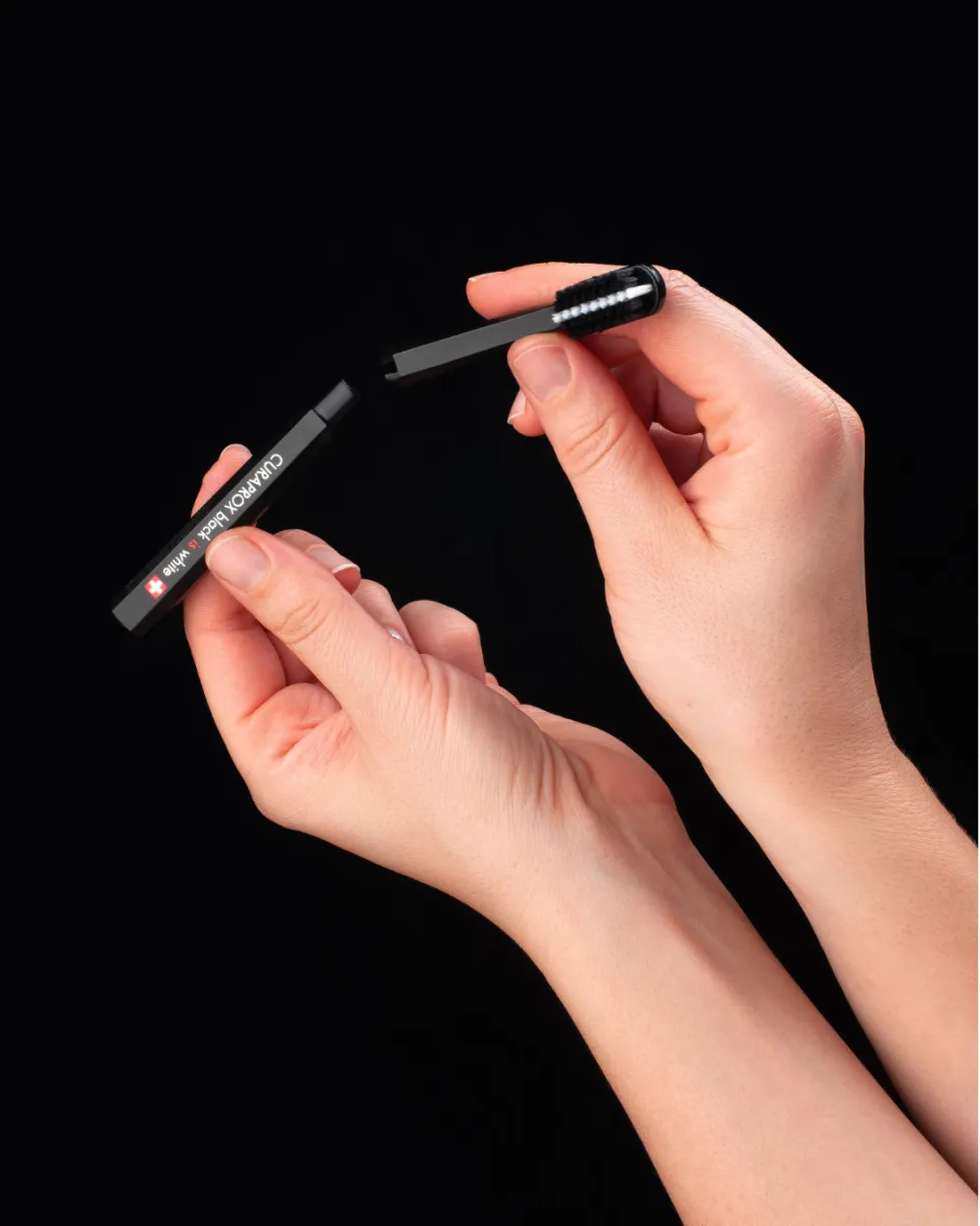 Black is white travel toothbrush refill