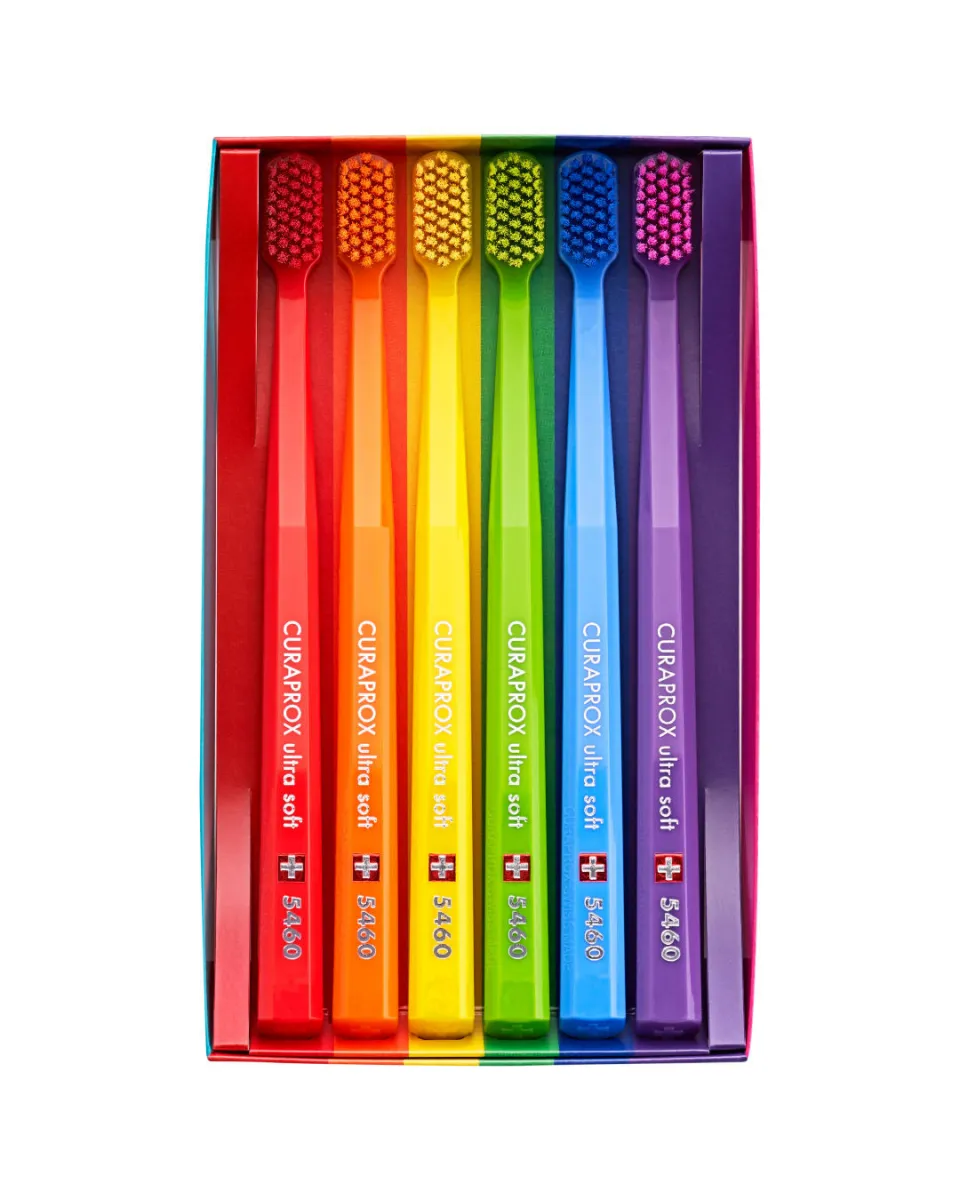 Curaprox Rainbow Special Edition: Vibrant Set of 6 Toothbrushes