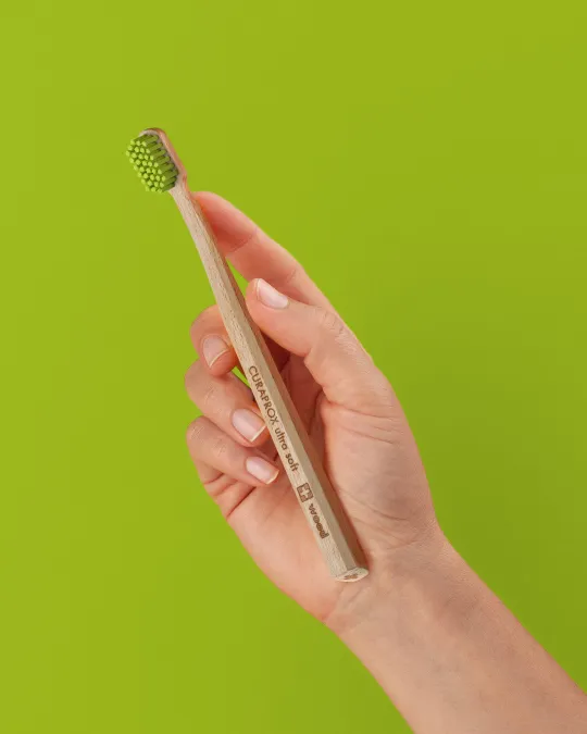 The first Curaprox wooden toothbrush